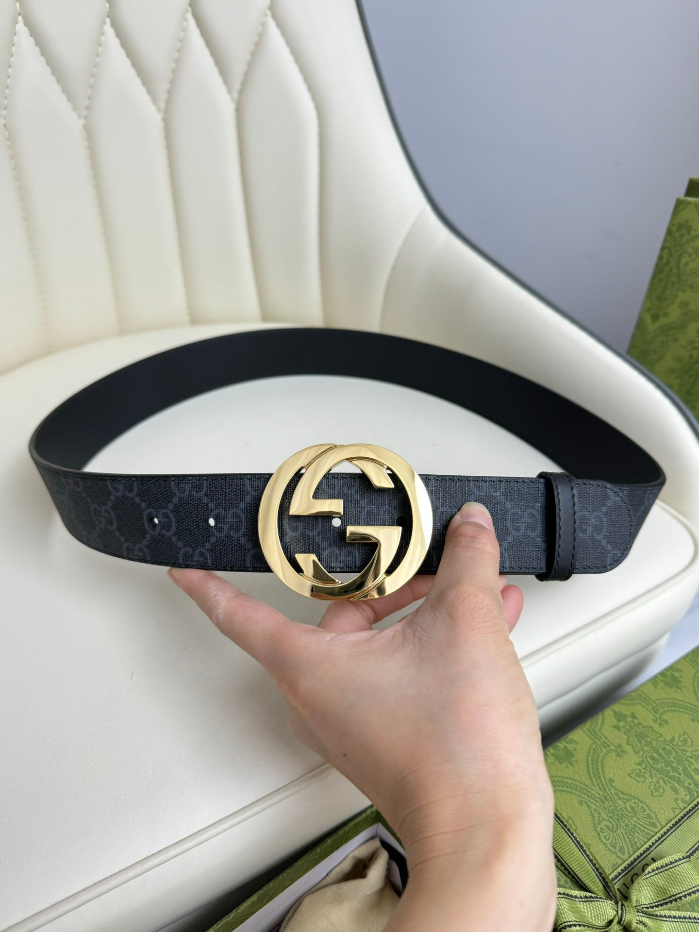 195NB3PDE Stylish high-quality leather belt