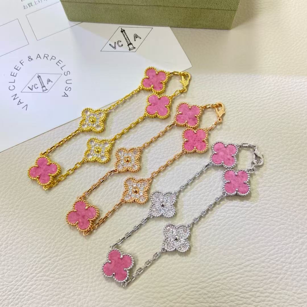 5XVA179KDE Stylish bracelets 5 flowers normal size1.5cm flower