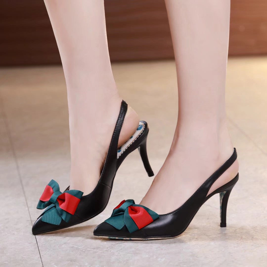 245RB10ZDE Stylish leather  High heels