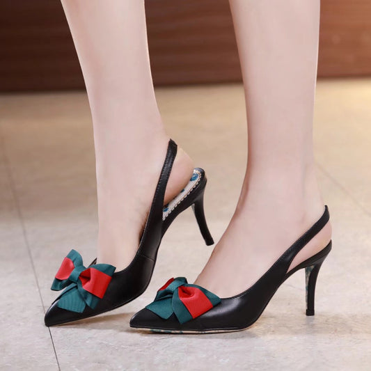 245RB10ZDE Stylish leather  High heels