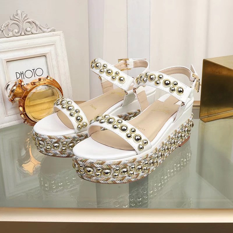 J4A49ZDE Stylish leather High heels 6.5cm