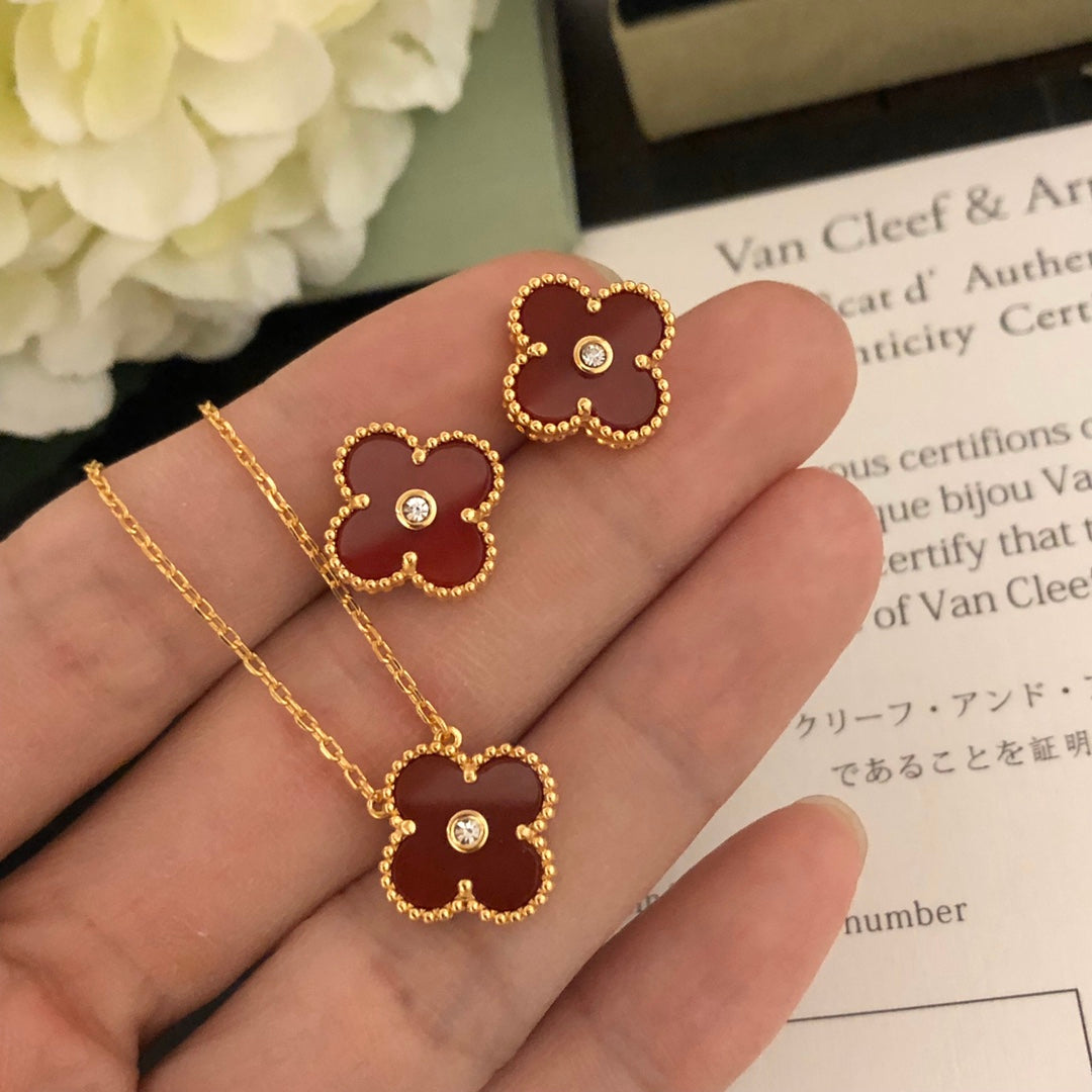 5XVA185XDE Stylish 1 flower necklace