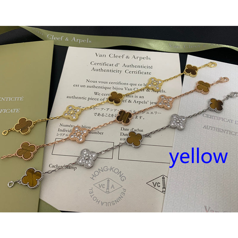 5XVA179KDE Stylish bracelets 5 flowers normal size1.5cm flower