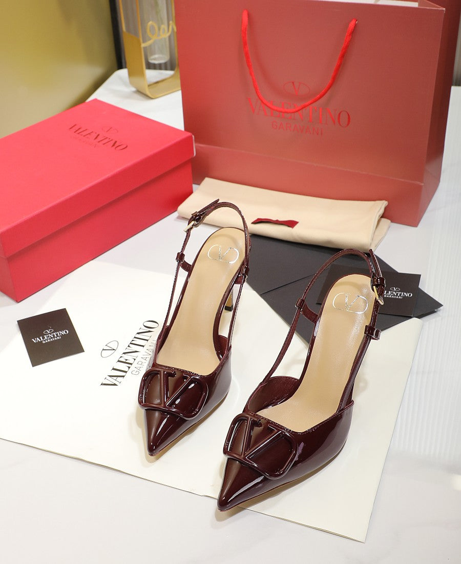 245RVL21ZDE Stylish leather  High heels