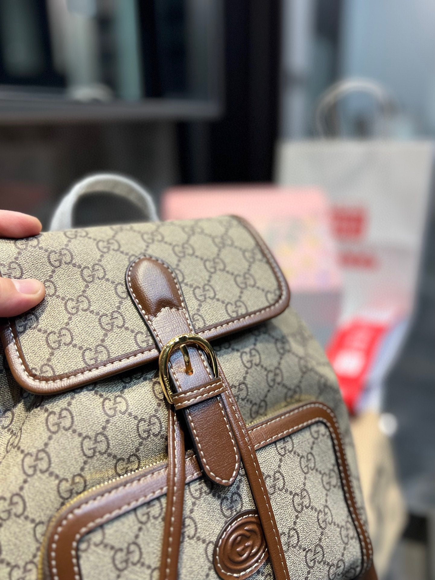 6XB224BDE Stylish leather backpacks
