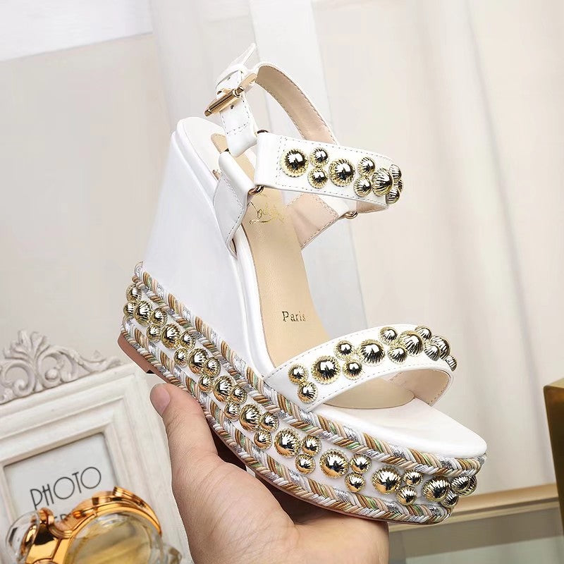J4A48ZDE Stylish leather High heels 12cm heel