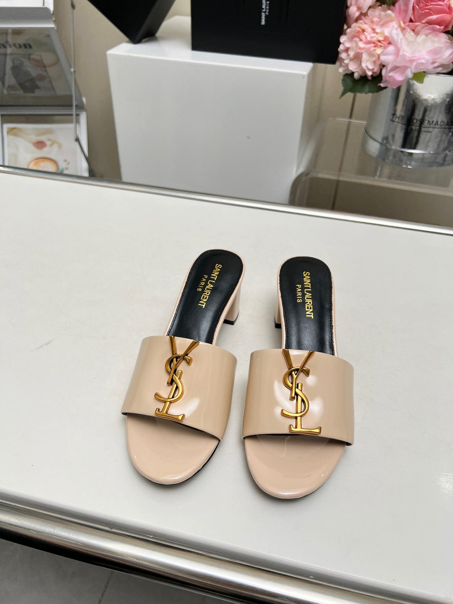 285ZSL34ZDE Stylish leather High heels(Heel height 5CM)
