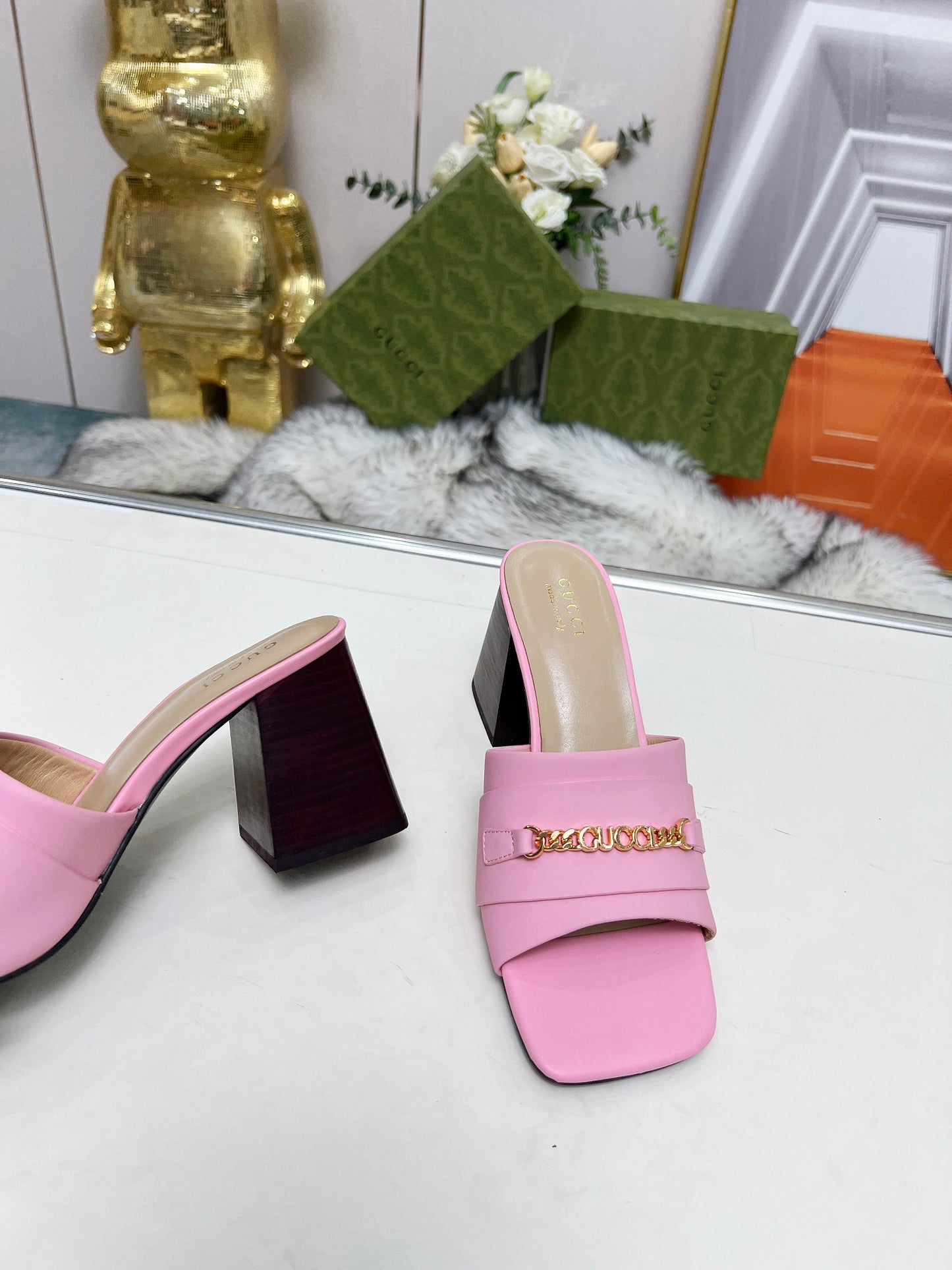 275NB11ZDE Stylish leather High heels