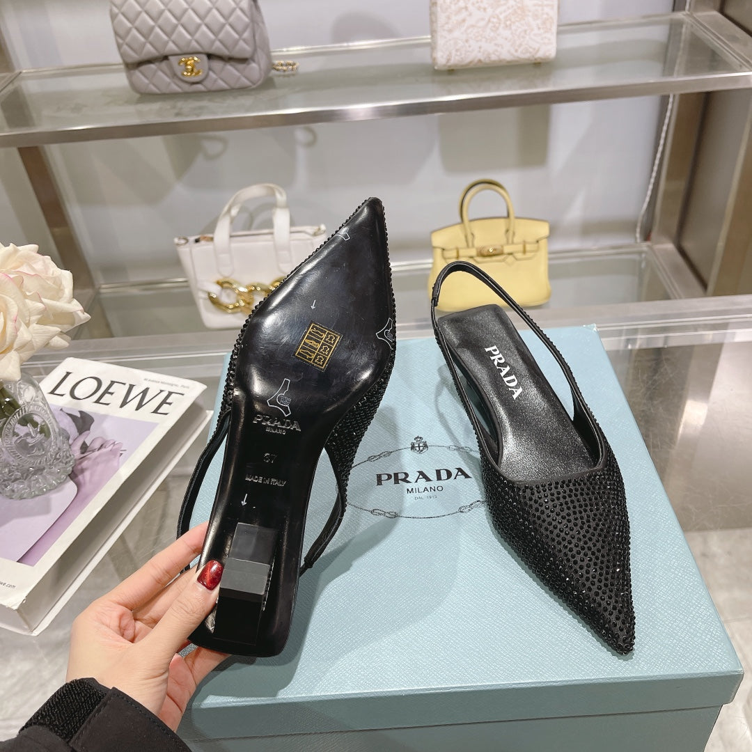 285RP53ZDE Stylish leather shoes (Heel height 4CM)