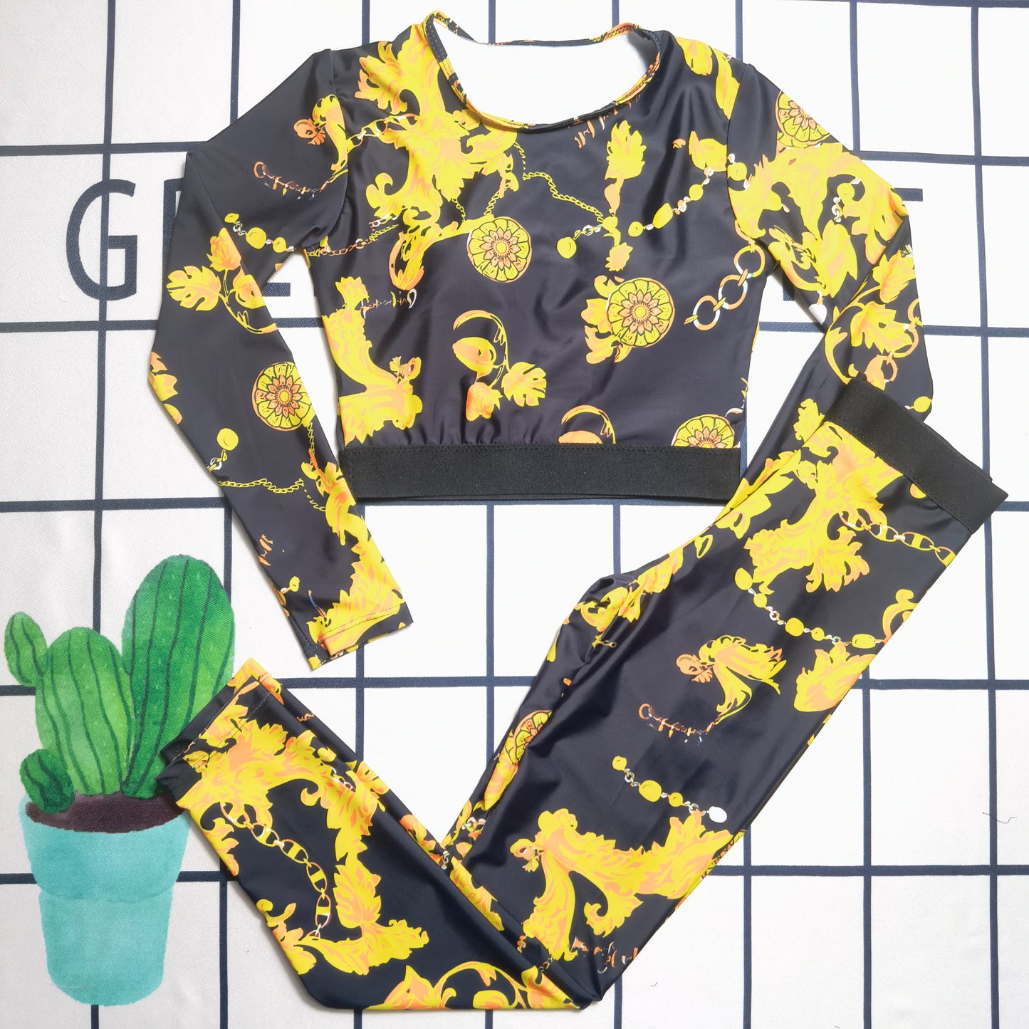 14A153YDE Stylish Long sleeve swimsuit