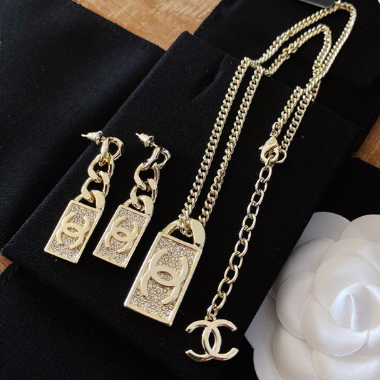 1NC114XDE Stylish  necklace  earrings