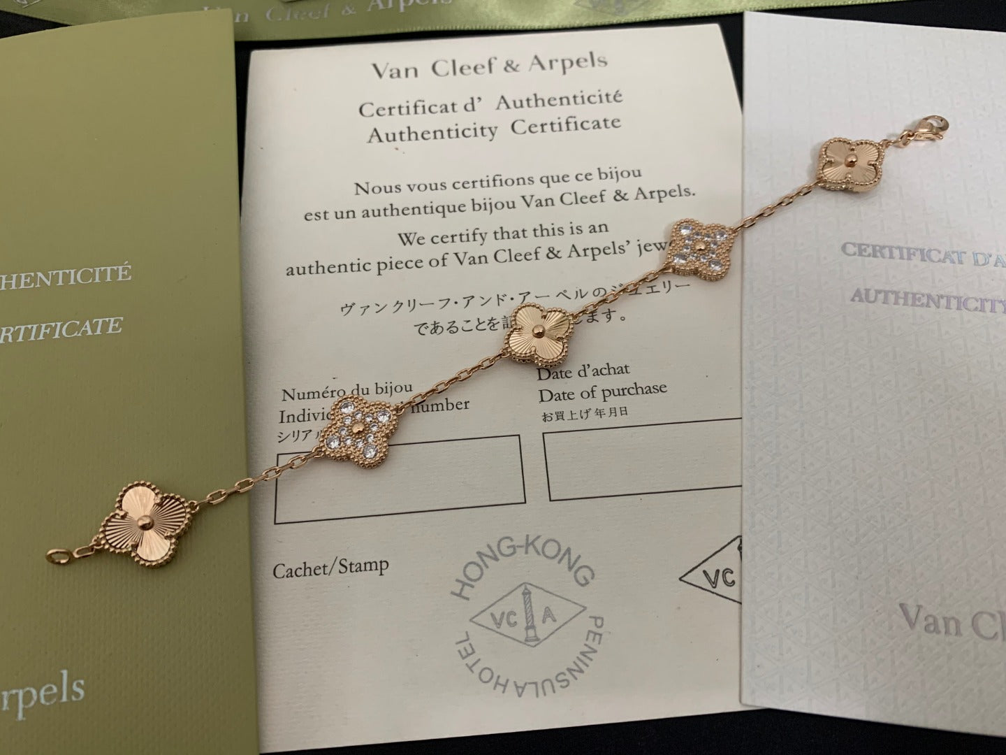 5XVA201KDE Stylish bracelets 5 flowers normal size1.5cm flower