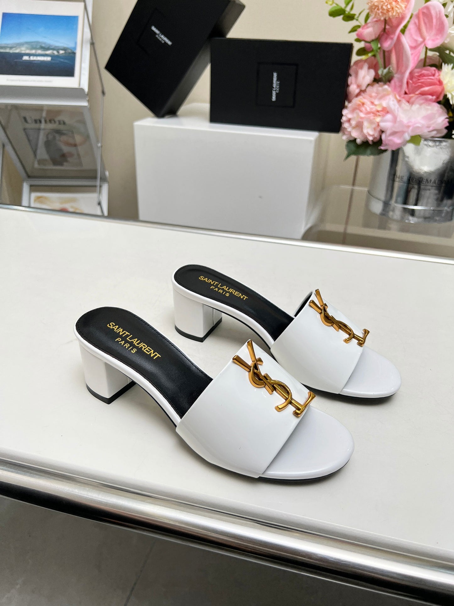 285ZSL34ZDE Stylish leather High heels(Heel height 5CM)