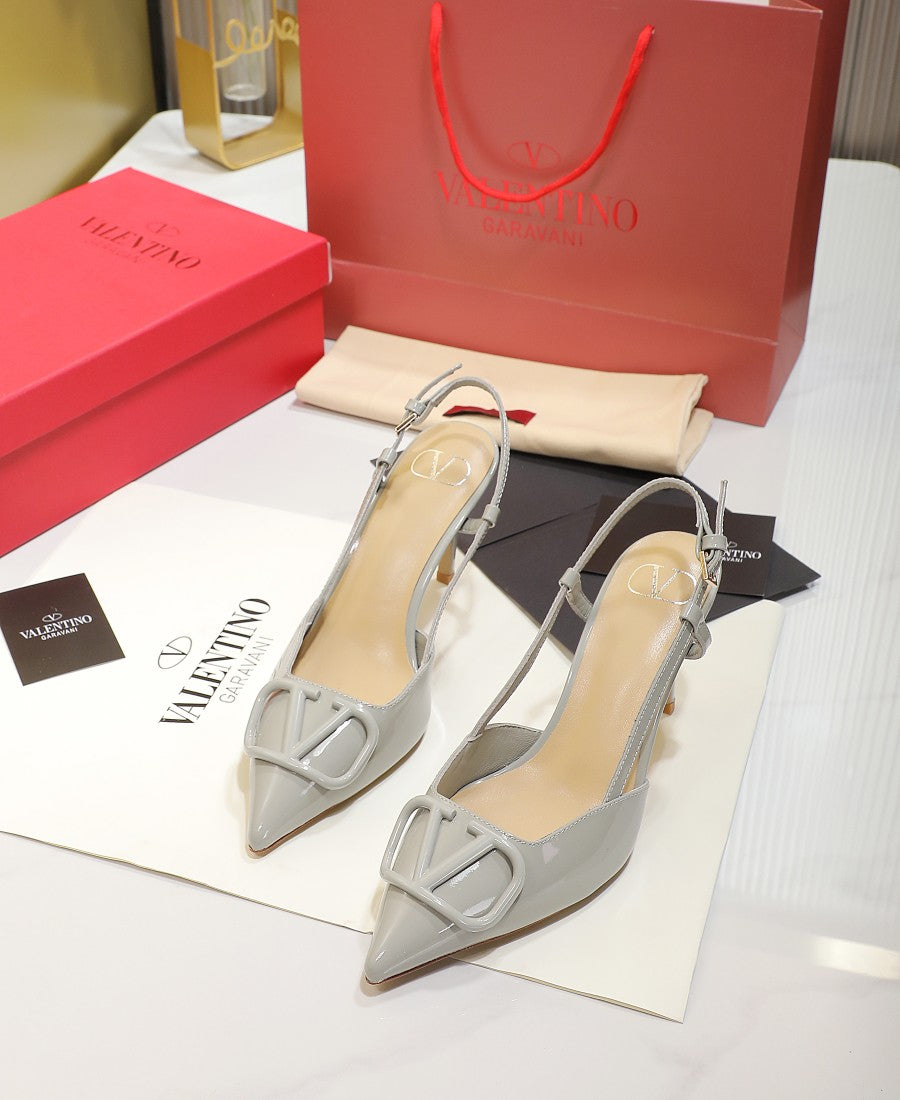 245RVL21ZDE Stylish leather  High heels