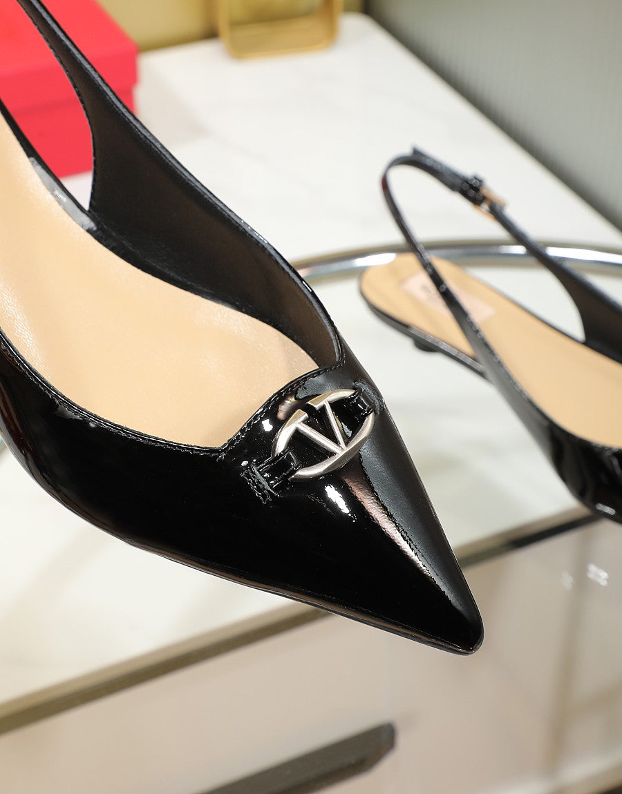 245RVL11ZDE Stylish leather  High heels