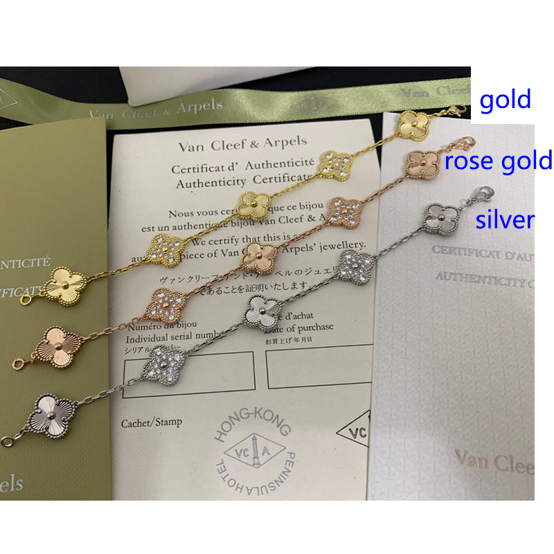 5XVA179KDE Stylish bracelets 5 flowers normal size1.5cm flower