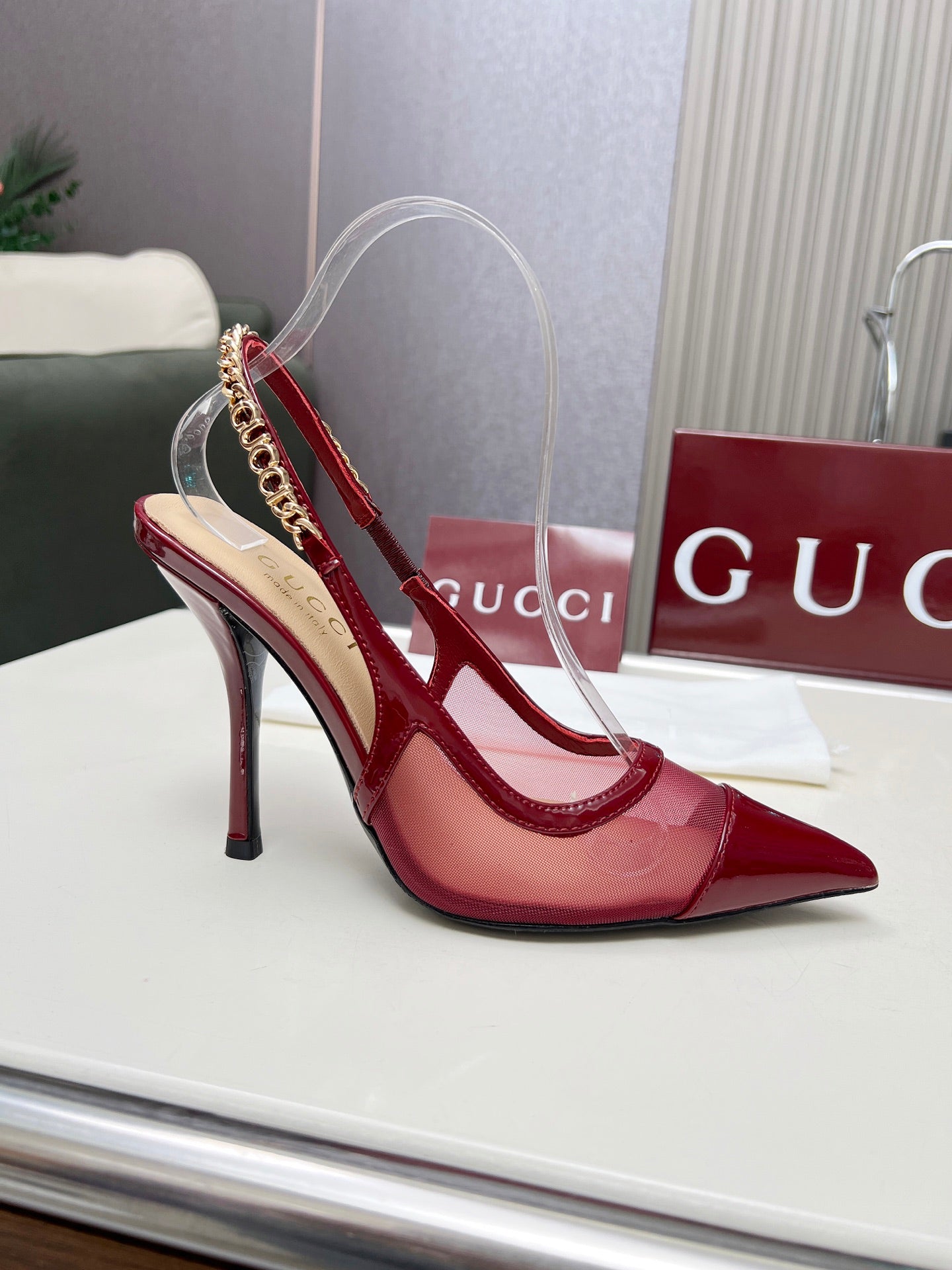 285ZB61ZDE Stylish leather  High heels