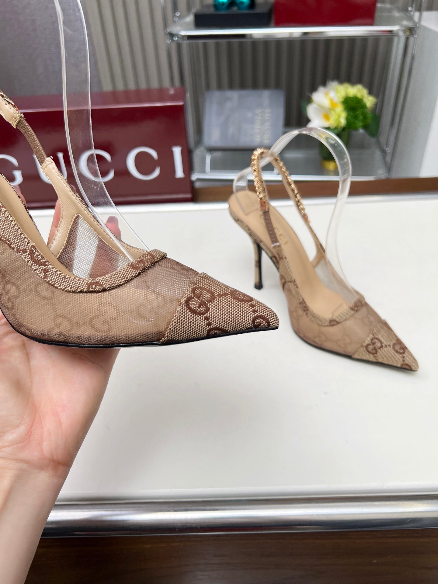 285ZB61ZDE Stylish leather  High heels