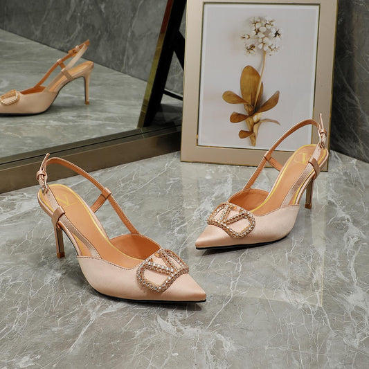 245RVL16ZDE Stylish leather  High heels