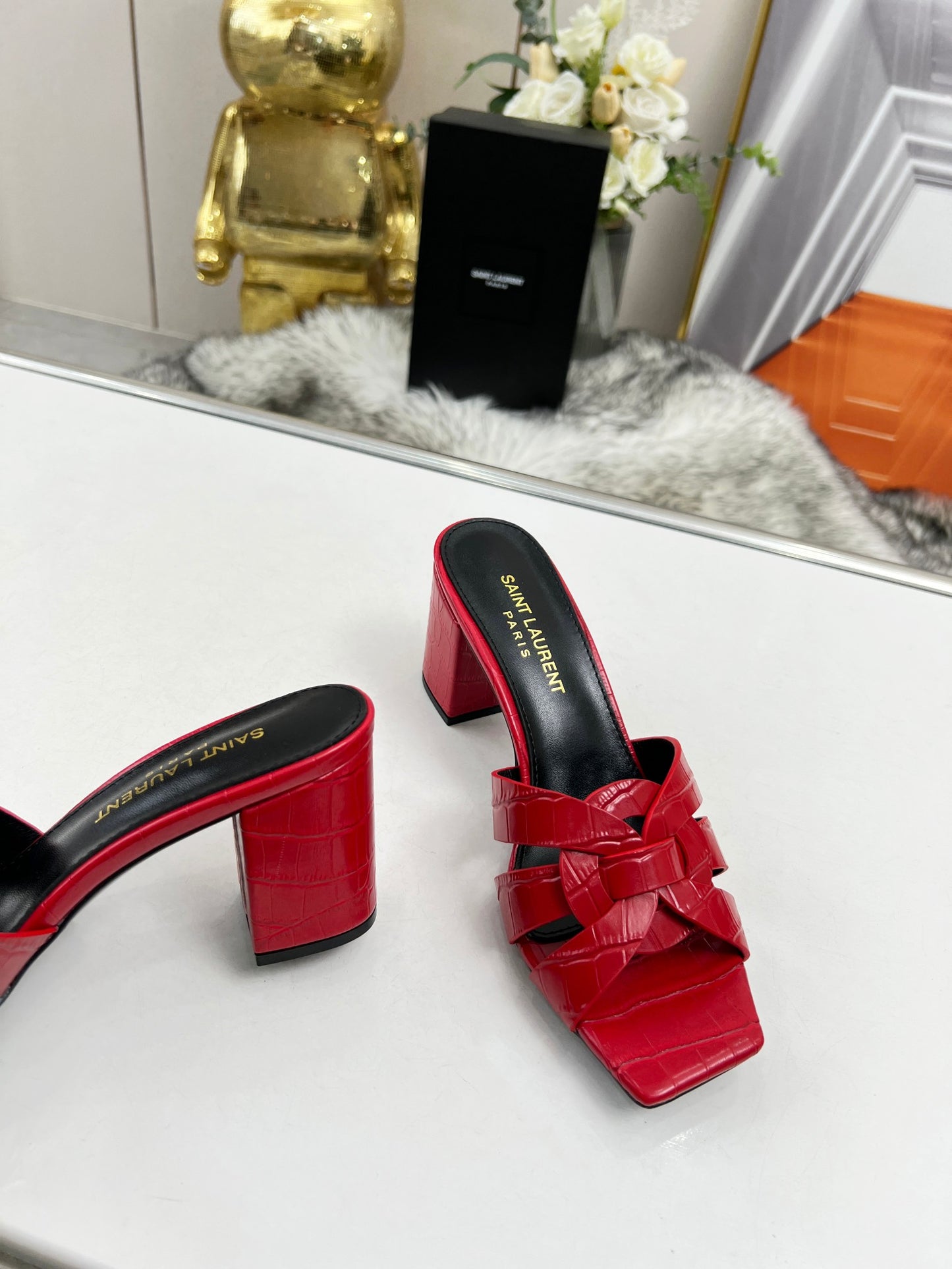 285ZSL35ZDE Stylish leather High heels(Heel height 6.5CM)