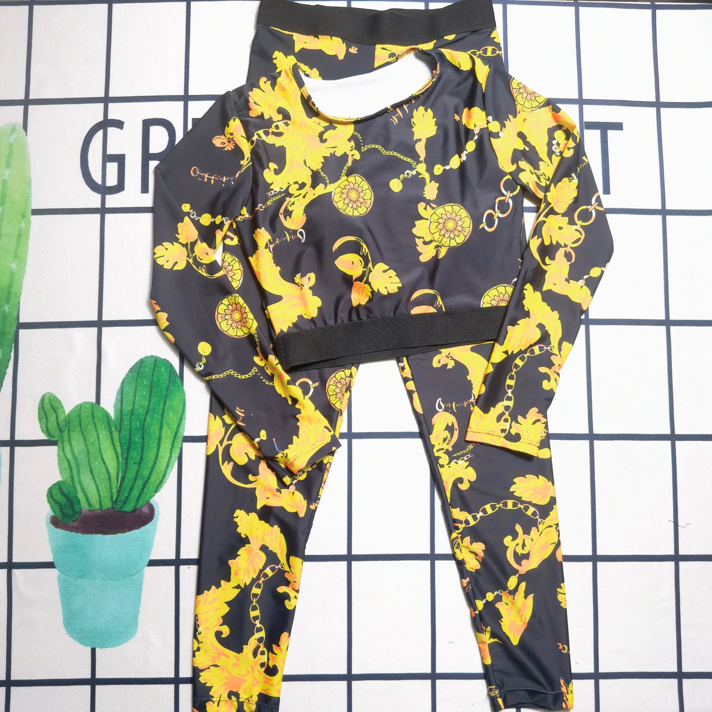 14A153YDE Stylish Long sleeve swimsuit
