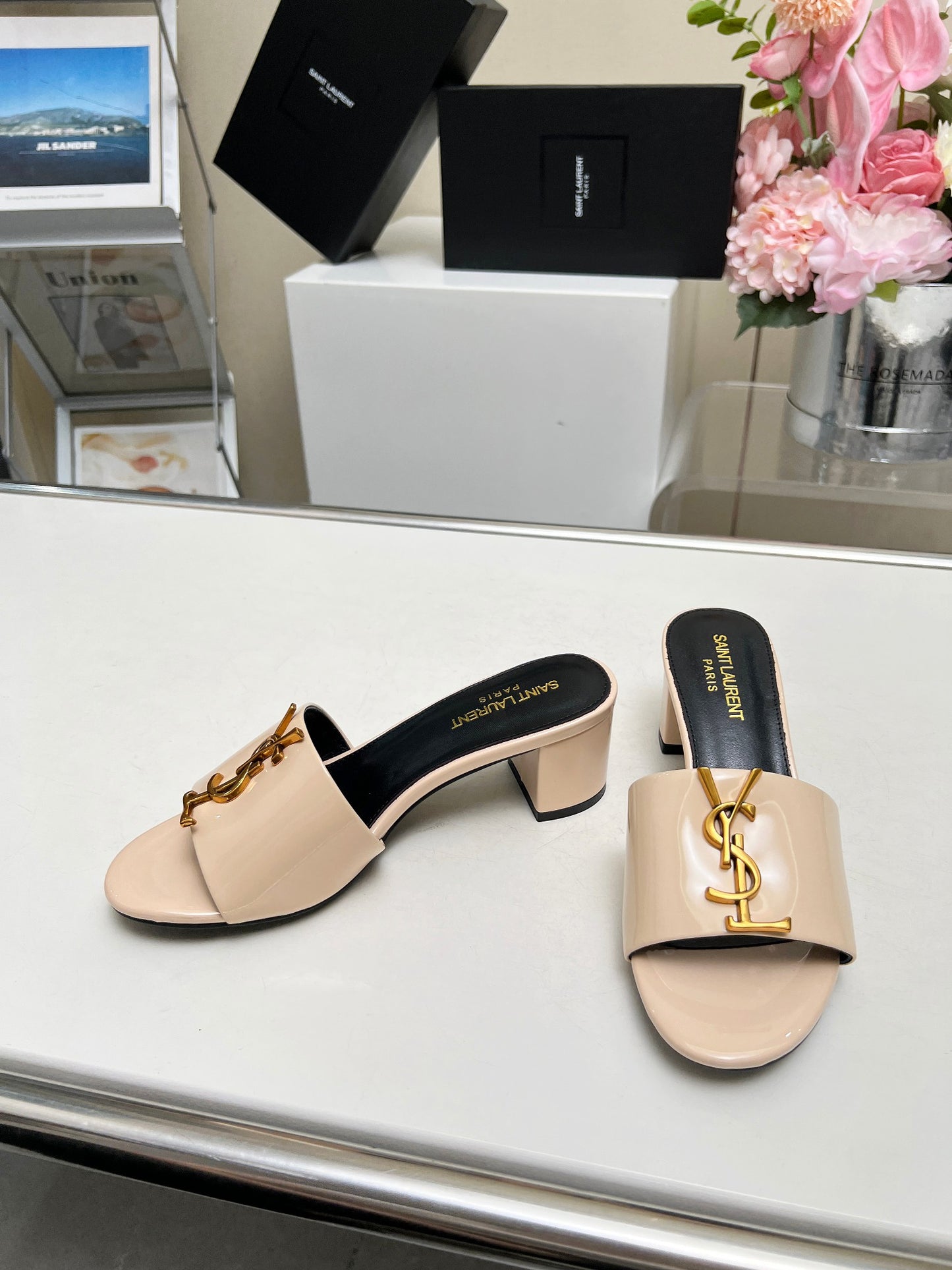 285ZSL34ZDE Stylish leather High heels(Heel height 5CM)