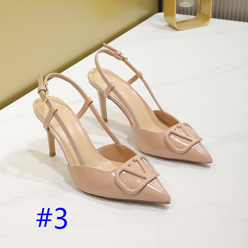 245RVL21ZDE Stylish leather  High heels