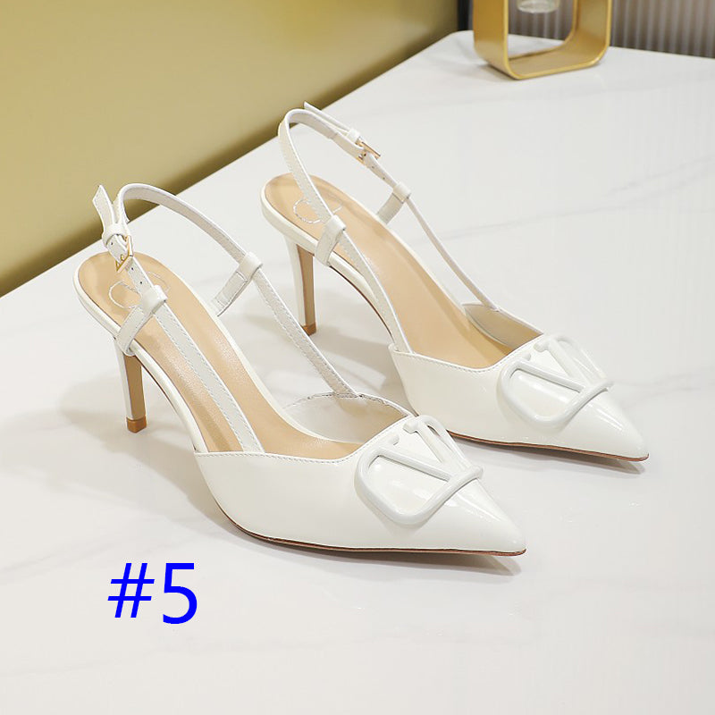 245RVL21ZDE Stylish leather  High heels