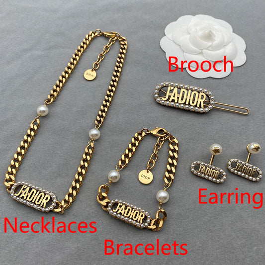 14D338XDE Stylish Earrings Brooch Bracelets Necklaces