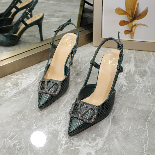 245RVL20ZDE Stylish leather  High heels