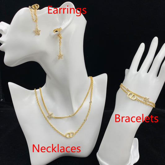 1YD217XDE Stylish Earring Bracelets Necklaces