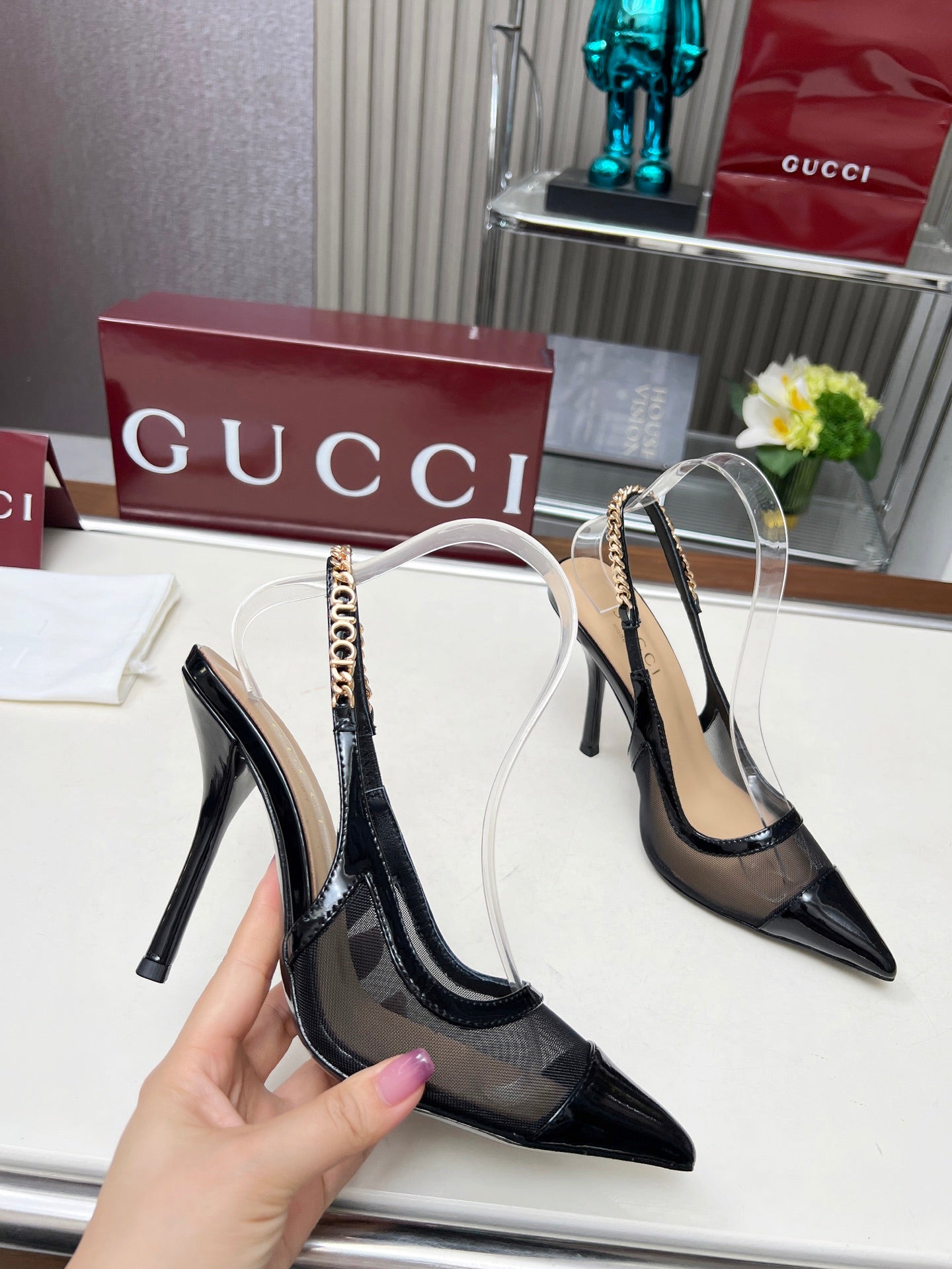 285ZB61ZDE Stylish leather  High heels