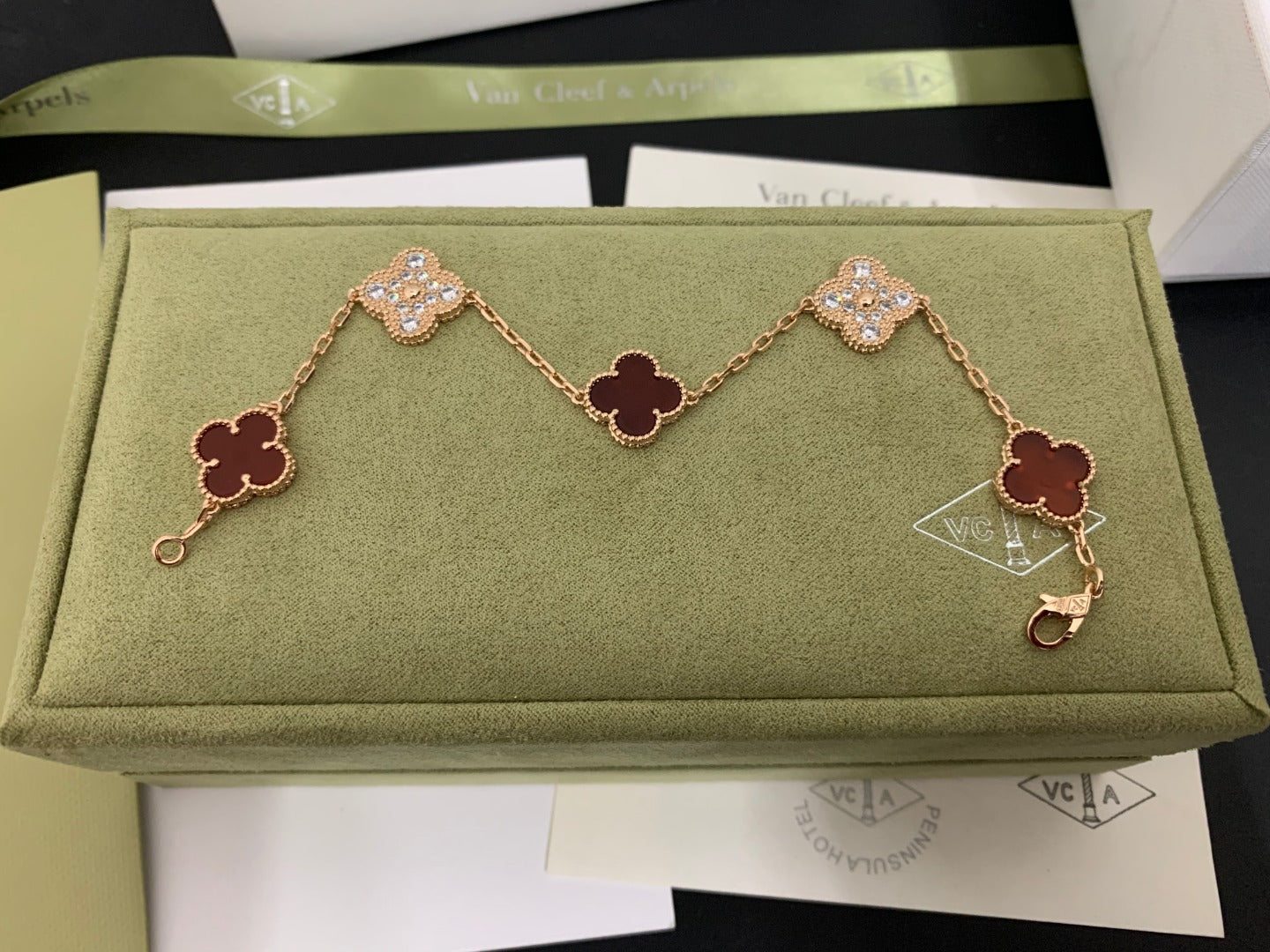 5XVA179KDE Stylish bracelets 5 flowers normal size1.5cm flower