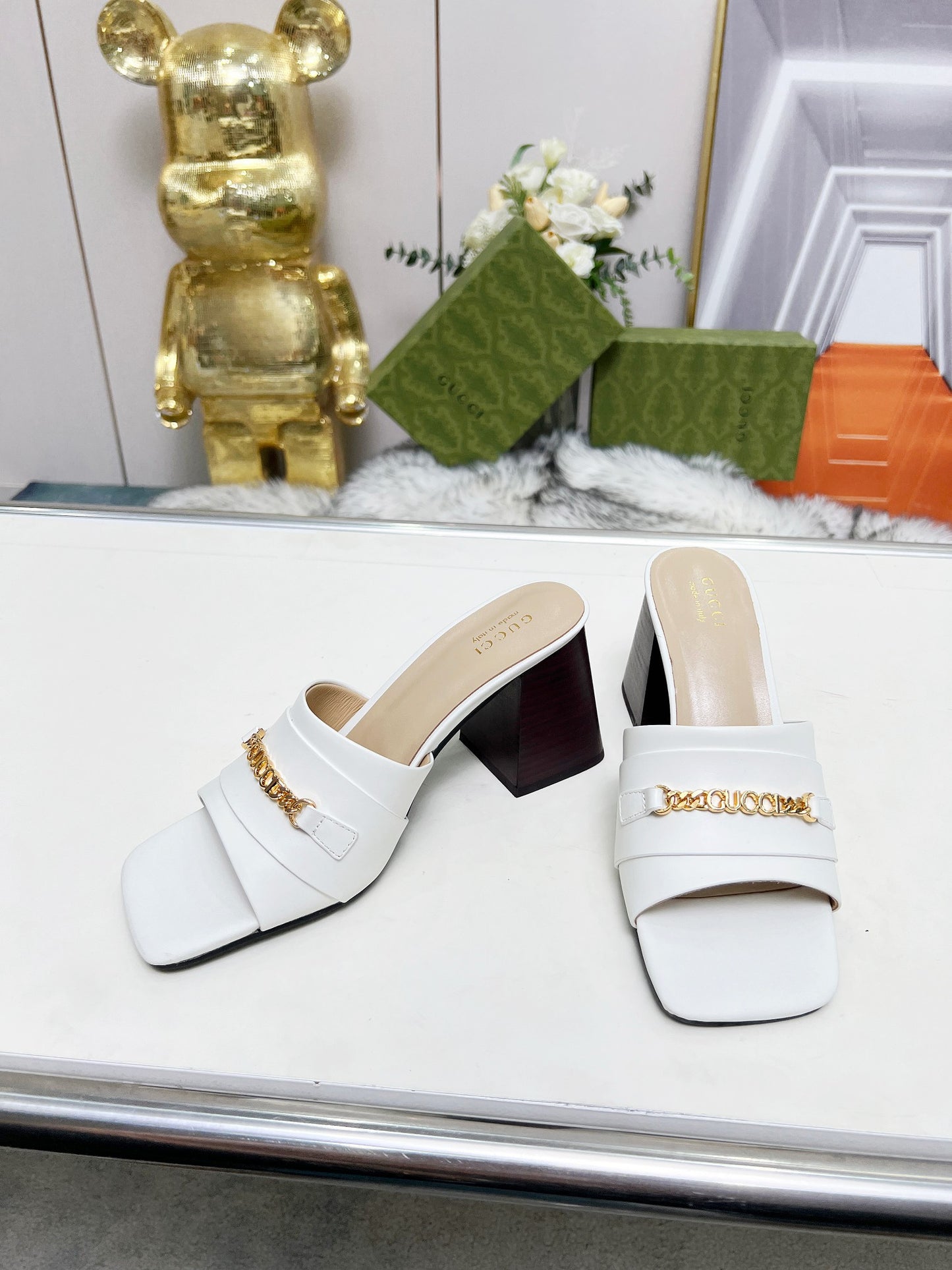 275NB11ZDE Stylish leather High heels