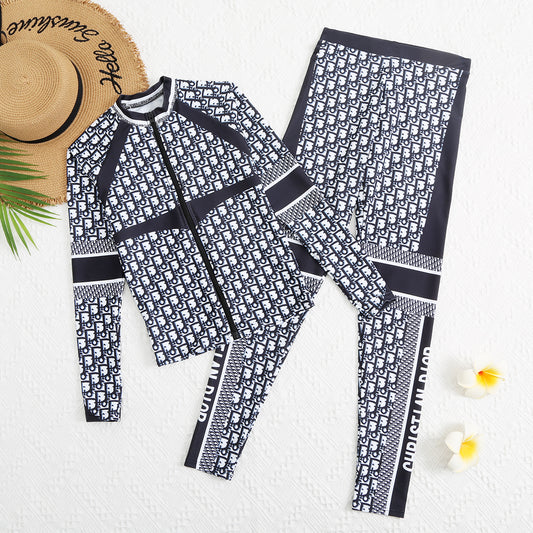 14D75YDE Stylish Long sleeve swimsuit