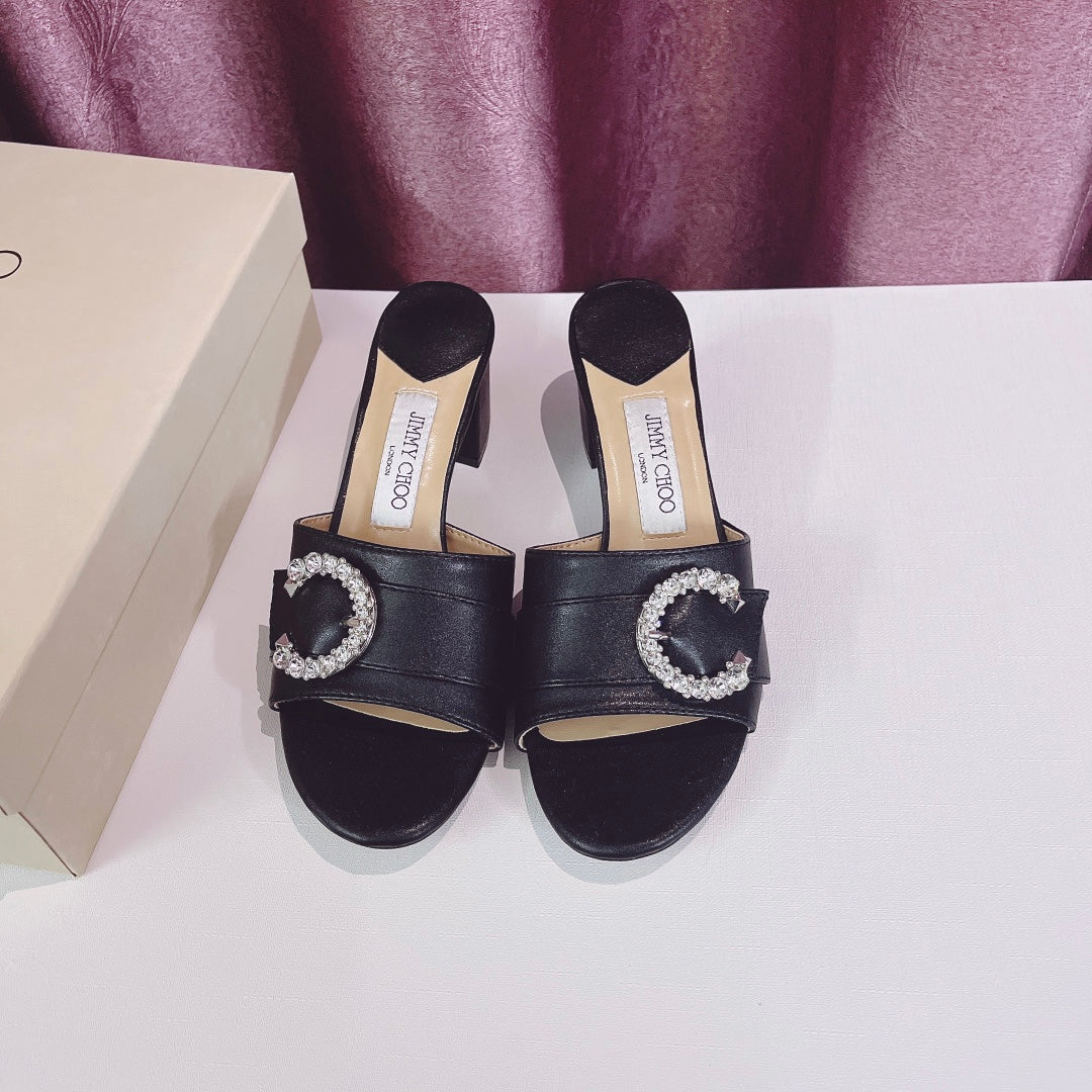 14A166ZDE Stylish Slippers  Heel height 6cm