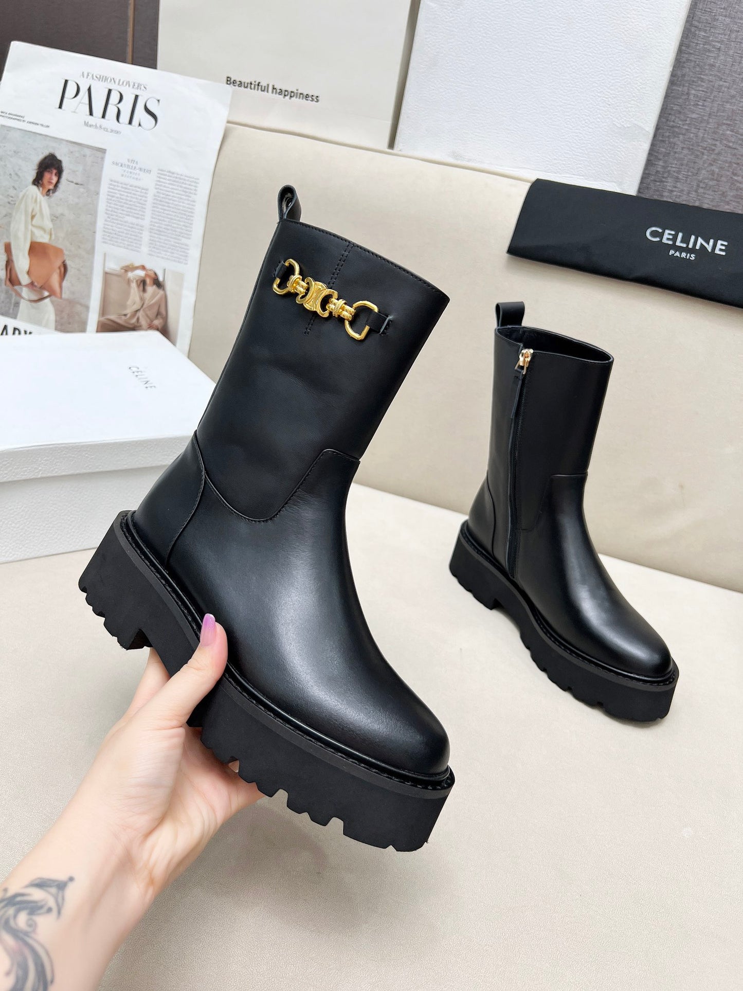 2LCL4XDE Stylish leather  boots