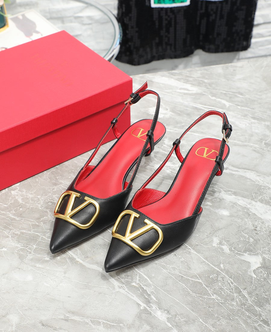 245RVL19ZDE Stylish leather  High heels