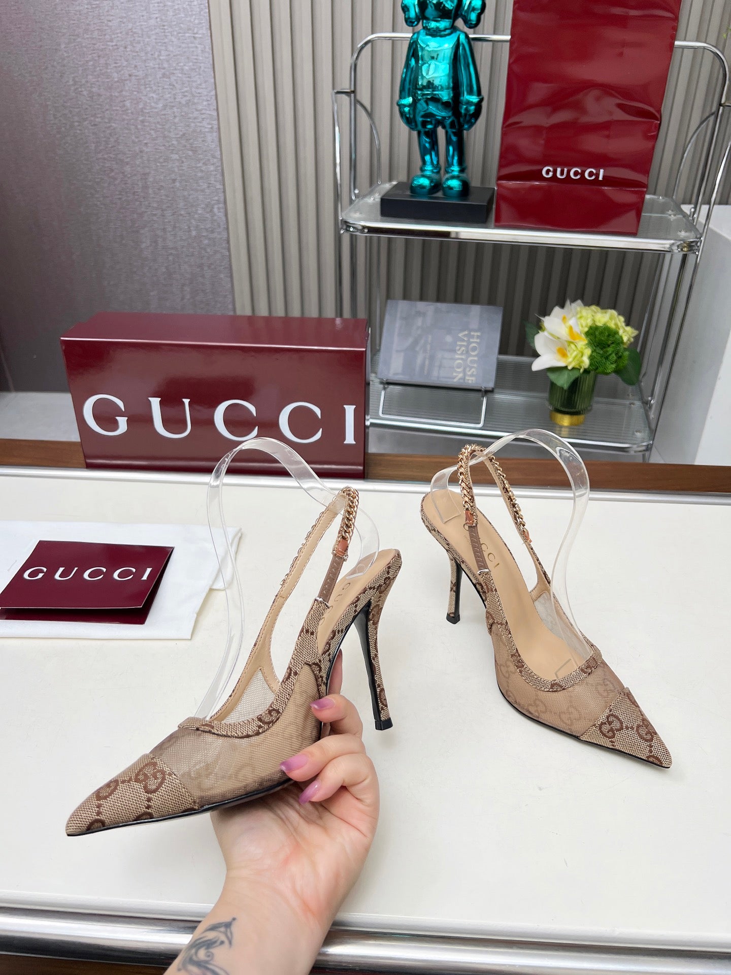 285ZB61ZDE Stylish leather  High heels