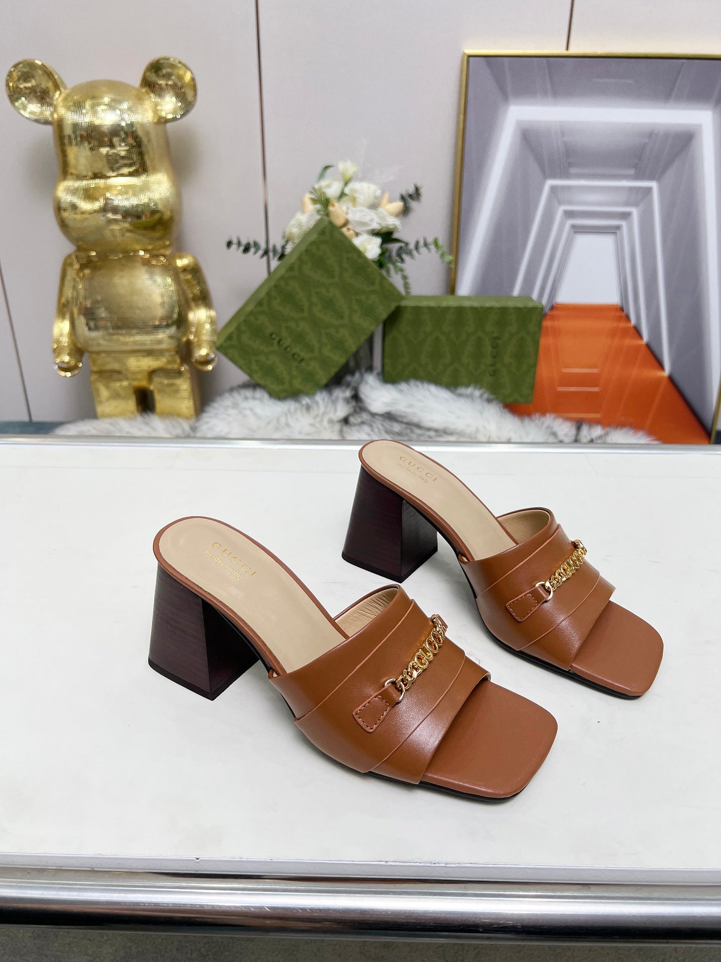 275NB11ZDE Stylish leather High heels