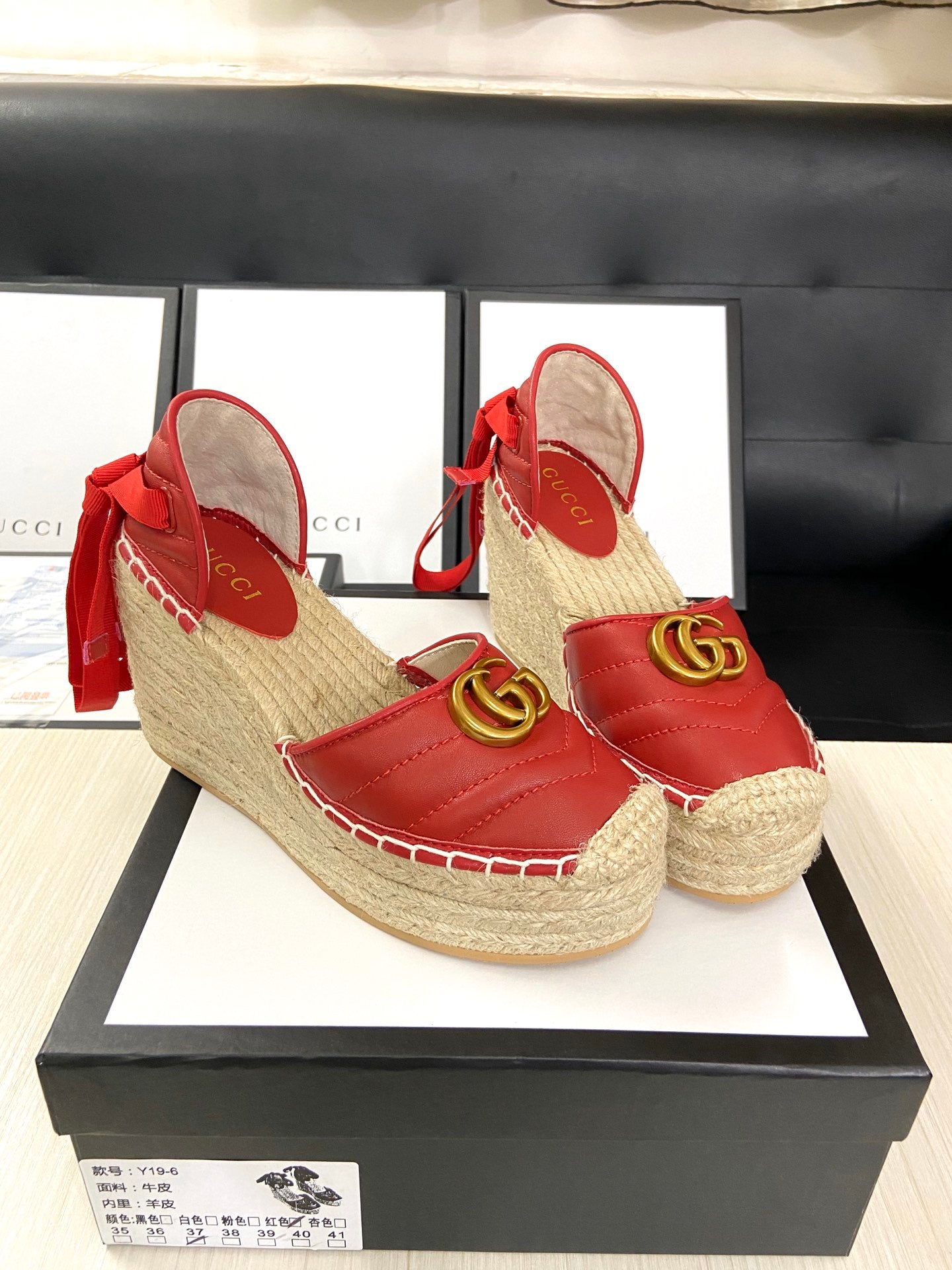245RB38ZDE Stylish leather  High heels