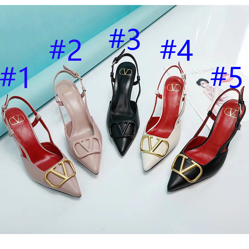 245RVL14ZDE Stylish leather  High heels