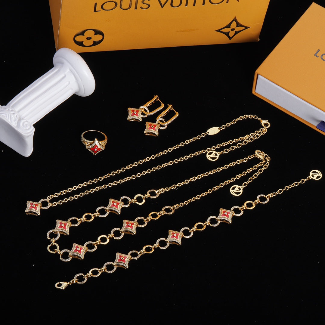 1YE339XDE Stylish  Earrings Bracelets Necklaces Rings