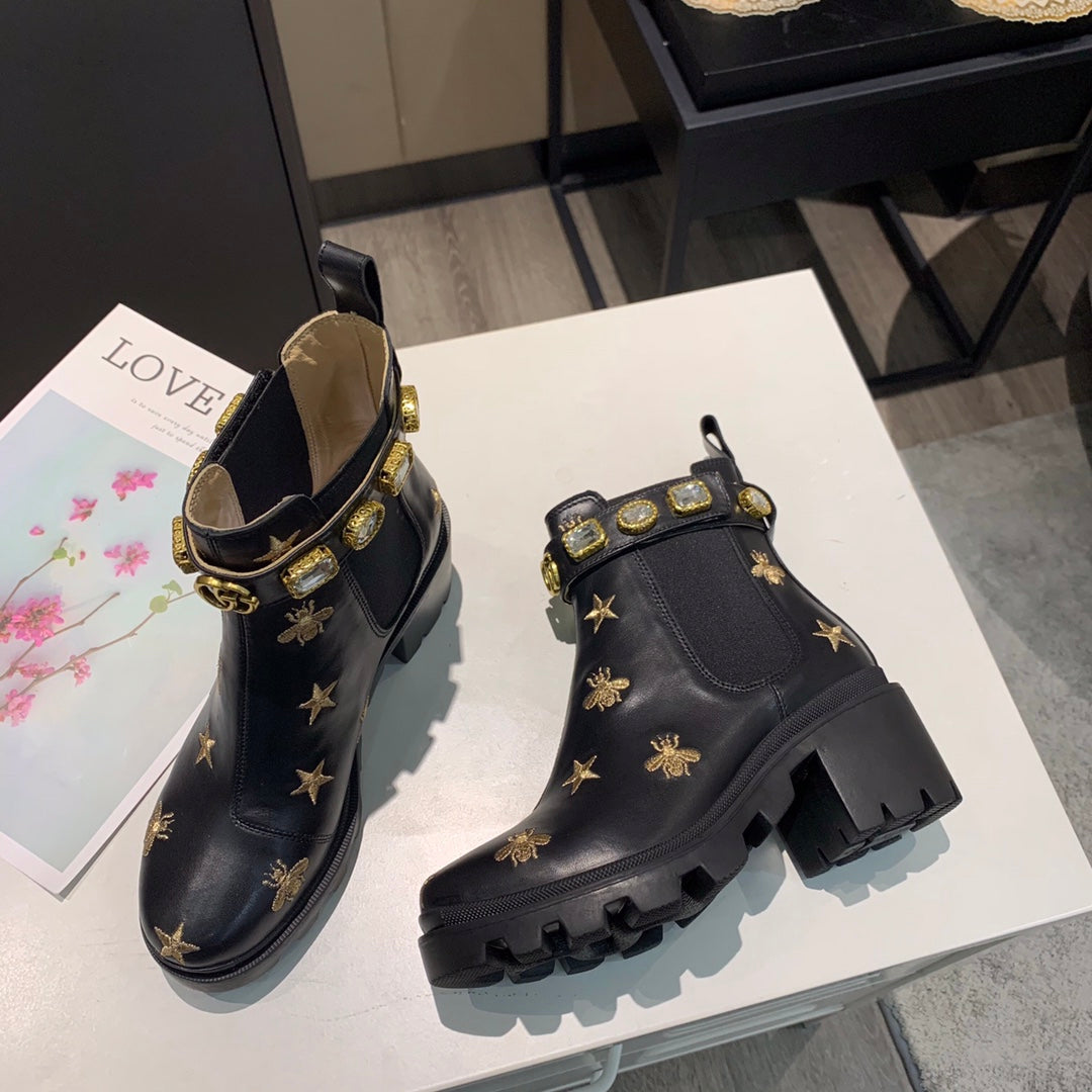 2XB199ZDE Stylish leather boot (top layer leather lining)