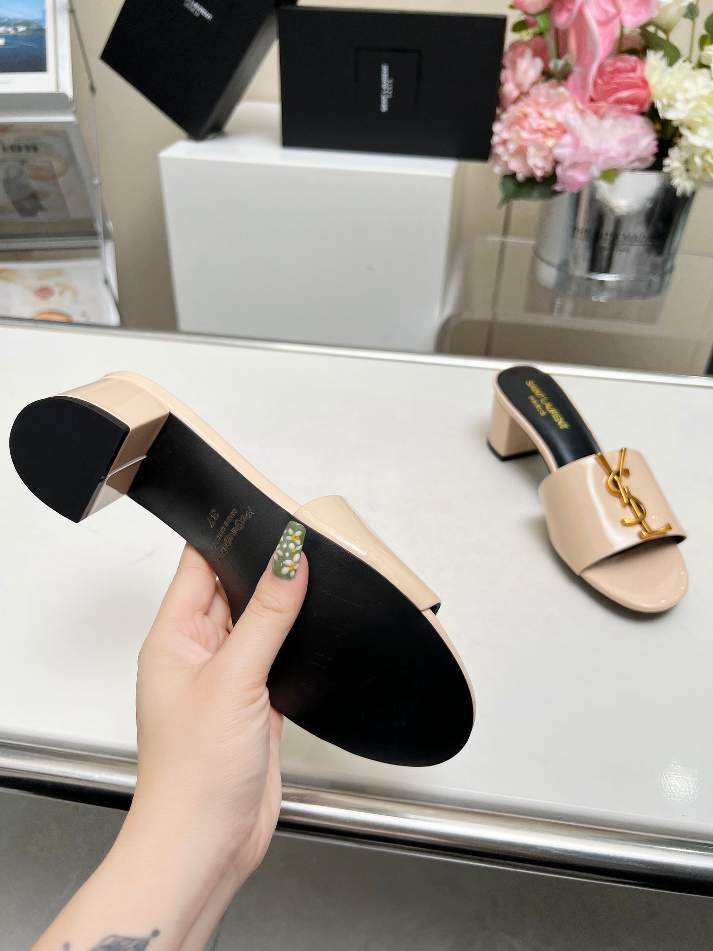 285ZSL34ZDE Stylish leather High heels(Heel height 5CM)