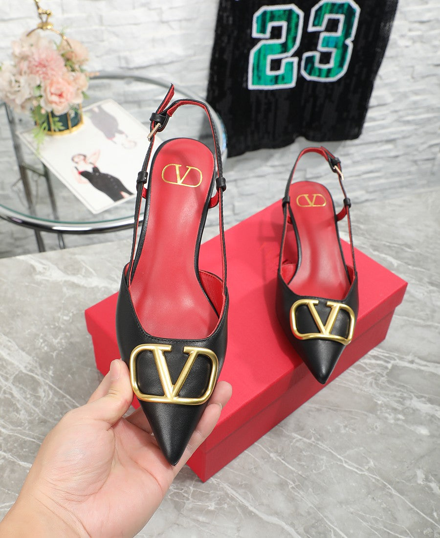 245RVL19ZDE Stylish leather  High heels