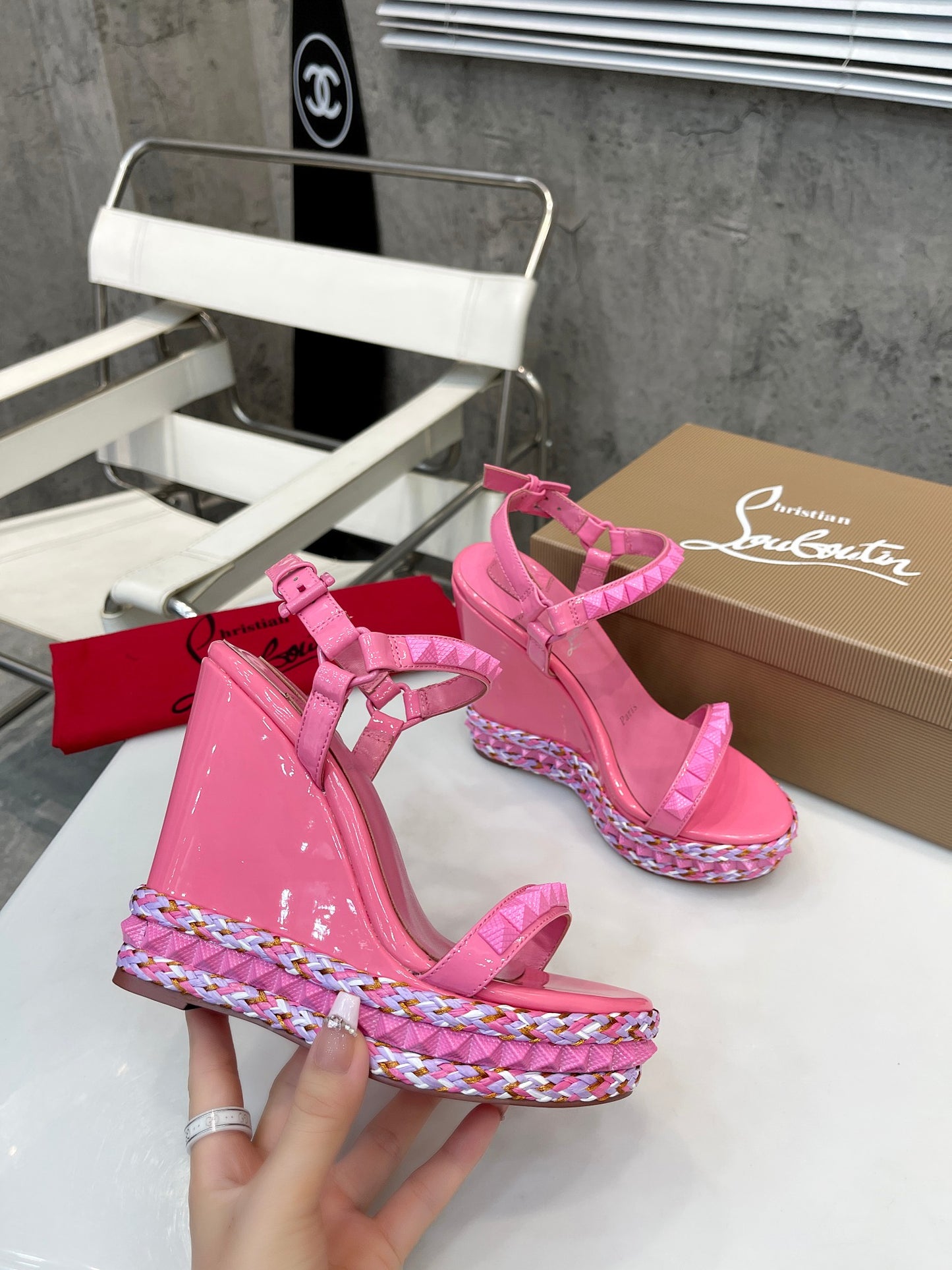 J4A40ZDE Stylish leather High heels 12cm heel