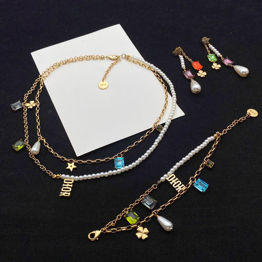 14D506XDE Stylish  Earrings Bracelets Necklaces