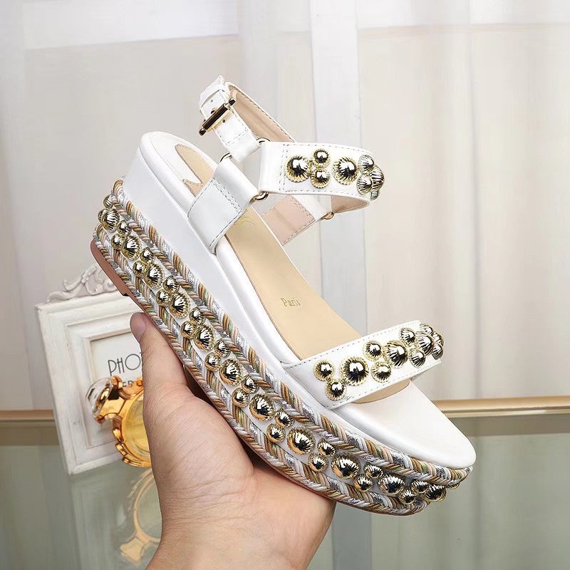 J4A49ZDE Stylish leather High heels 6.5cm