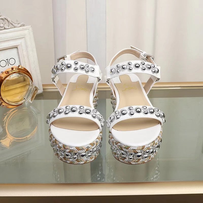 J4A49ZDE Stylish leather High heels 6.5cm